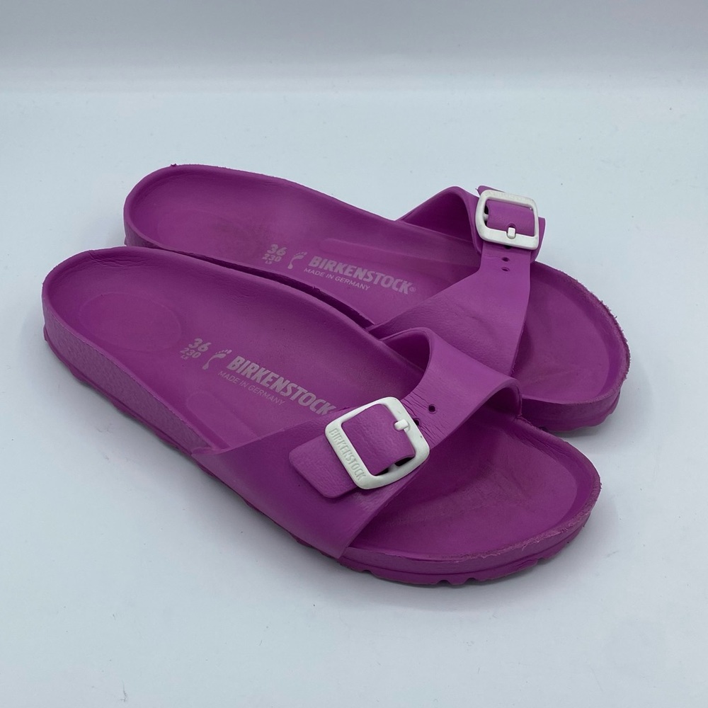 Free people Birkenstock Madrid Essentials Pink Purple EVA Sandals Size 36 US 5